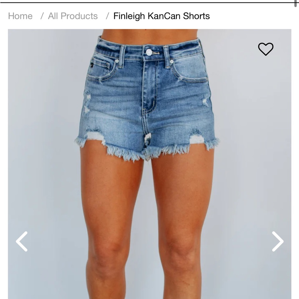 KanCan Light Blue Distressed Jean Shorts